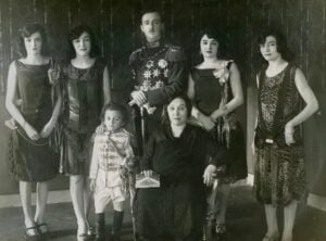 1920s studio portrait of members of the House of Zogu, the Albanian royal family